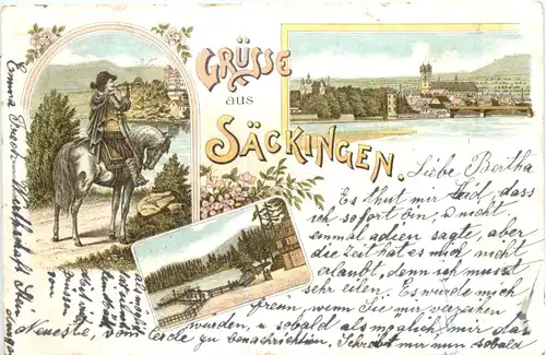 Grüsse aus Säckingen - Litho -700048