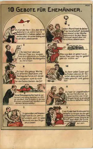 Humor - 10 Gebote für Ehemänner -699904