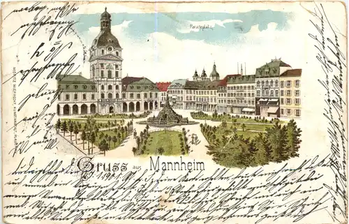 Gruss aus Mannheim - Litho -700088