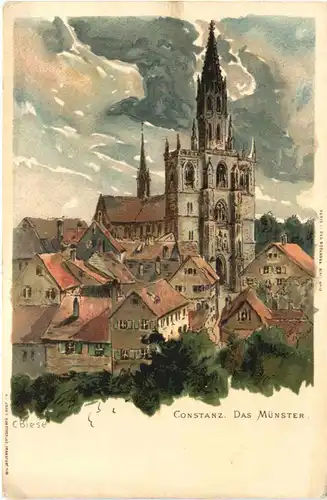 Konstanz - Münster - Litho -700118