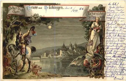 Gruss aus Säckingen - Litho -700070