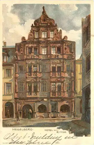 Heidelberg - Hotel zum Ritter - Litho -700212