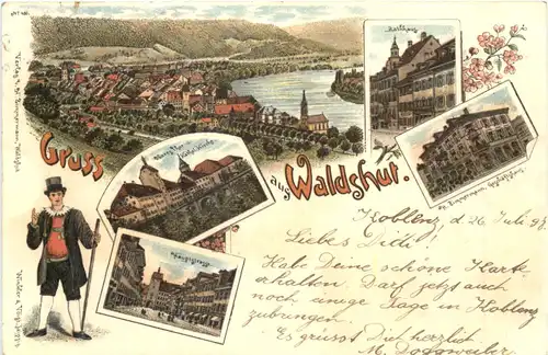 Gruss aus Waldshut - Litho -700122