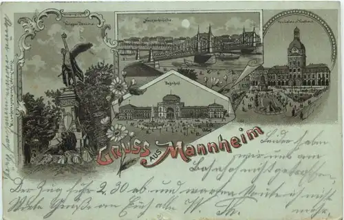 Gruss aus Mannheim - Litho -700130