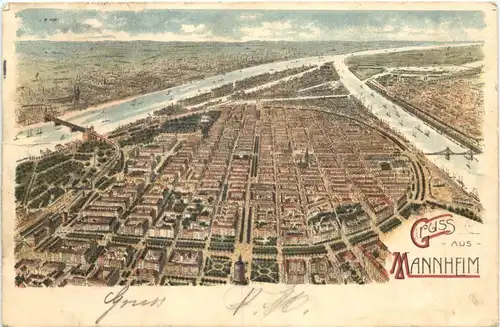 Gruss aus Mannheim - Litho -700150