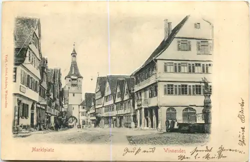Winnenden - Marktplatz - Reliefkarte -700074