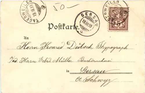 Gruss aus Konstanz - Rudern - Litho -700106