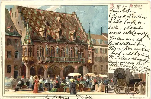 Freiburg - Kaufhaus - Litho -700114