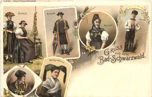 Gruss aus dem Schwarzwald - Litho -700324