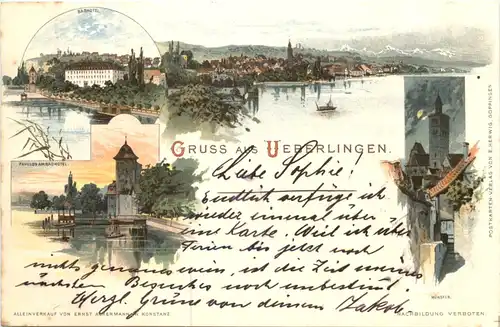 Gruss aus Überlingen - Litho -700376