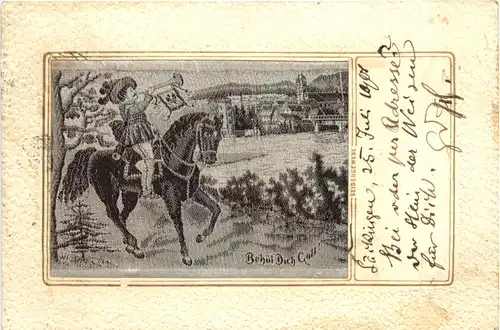 Säckingen - Karte bestickte Seide -700416