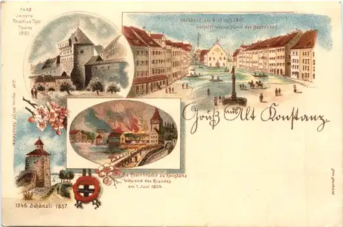 Gruss aus Alt Konstanz - Litho -700394