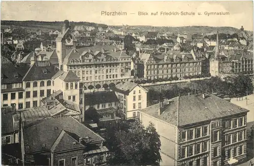 Pforzheim - Blick auf Friedrich-Schule und Gymnasium -700500