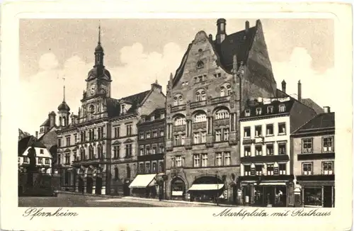 Pforzheim - Marktplatz mit Rathaus -700590