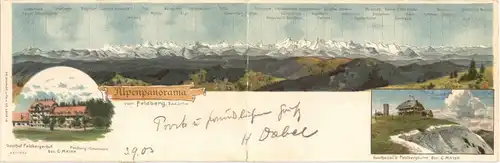 Feldberg - Alpenpanorama - Litho - Klappkarte -700682