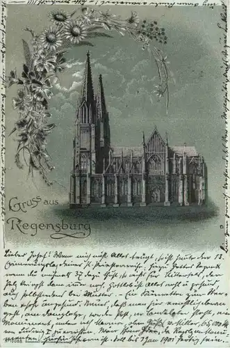 Gruss aus Regensburg - Litho -700734