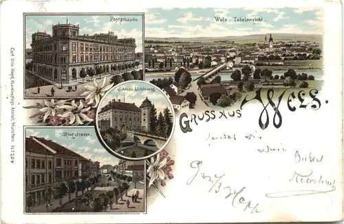 Gruss aus Wels - Litho -700912