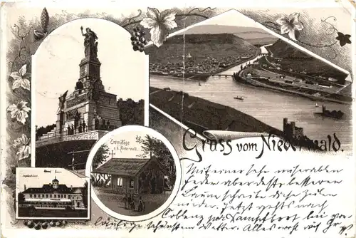 Gruss vom Niederwald - Litho - Vorläufer 1892 -700750