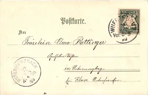 Gruss aus Würzburg - Litho -700918