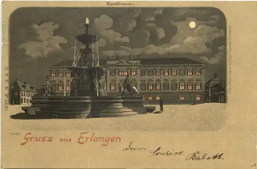 Gruss aus Erlangen - Litho -700846