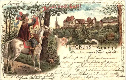 Gruss aus Landshut - Litho -700866