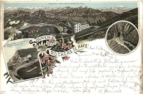 Souvenir des Rochers de Naye - Litho -700914