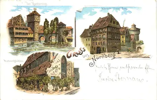 Gruss aus Nürnberg - Litho -700952