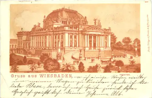 Gruss aus Wiesbaden - Litho -700928