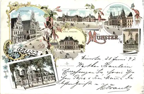 Gruss aus Münster - Litho -700958