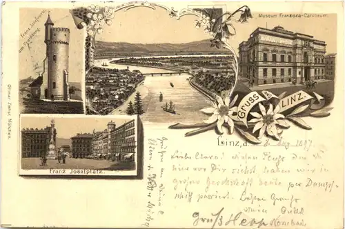 Gruss aus Linz - Litho -700970