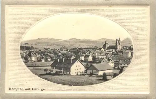 Kempten mit Gebirge - Prägekarte -701082