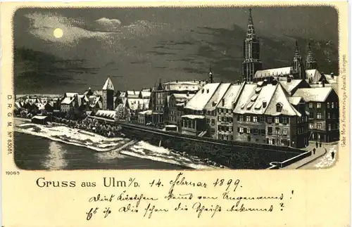 Gruss aus Ulm - Litho -701058