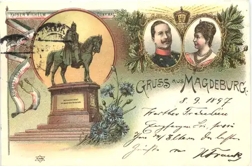 Gruss aus Magdeburg - Litho -701110