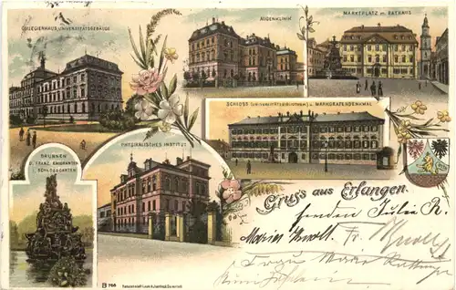 Gruss aus Erlangen - Litho -701046