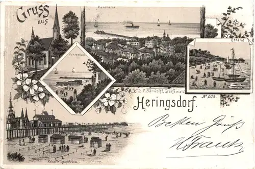 Gruss aus Heringsdorf - Litho -701106