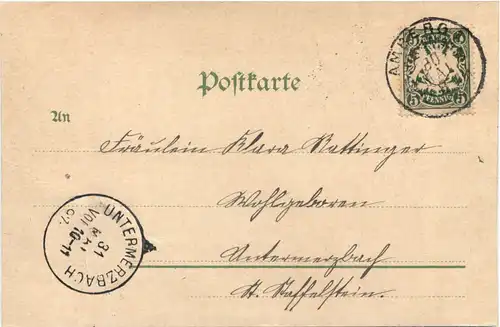 Gruss aus Amberg - Litho -701100