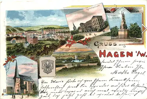 Gruss aus Hagen - Litho -701134