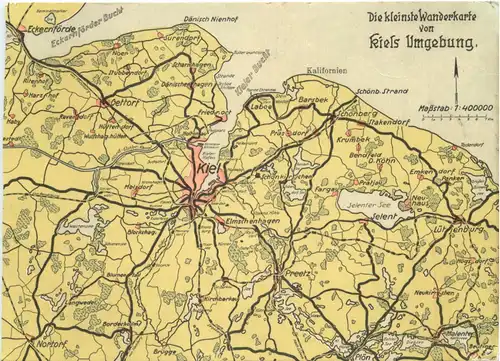 Kiel und Umgebung - Landkarte -701282