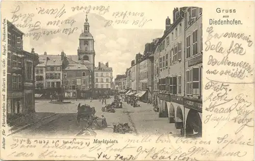 Gruss aus Diedenhofen - Marktplatz -701170