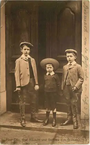 Fürst Otto, Graf Albrecht und Gottfried von Bismarck -701368