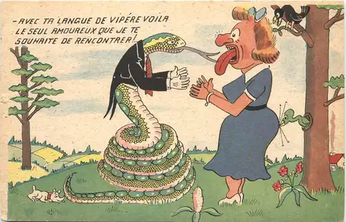 Humor - Frau mit Schlange -701388