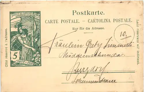 Schweiz - UPU 1900 -701712