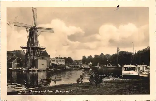 Haarlem - Spaarne met Molen -701818