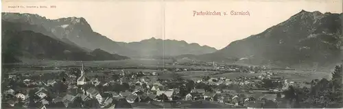 Partenkirchen und Garmisch - Klappkarte -701876