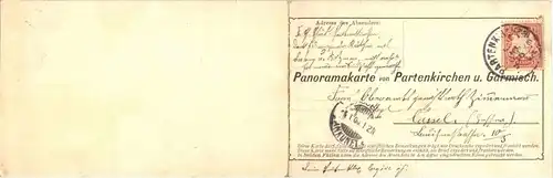 Partenkirchen und Garmisch - Klappkarte -701876