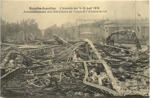 Exposition de Bruxelles 1910 - L Incendie -701784
