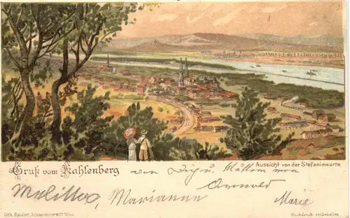 Gruss vom Kahlenberg - Litho -701942