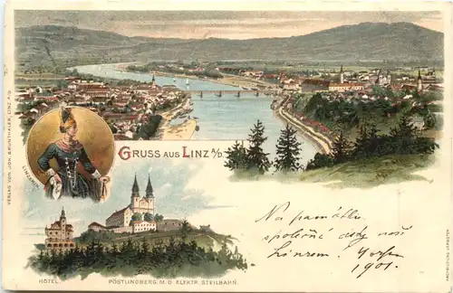 Gruss aus Linz - Litho -701938