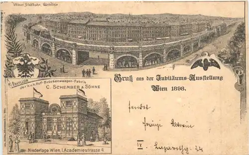 Wien - Gruss von der Jubiläums Ausstellung 1898 -701960