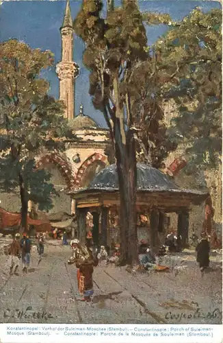 Konstnatinopel - Vorhof der Suleiman Moschee -702212